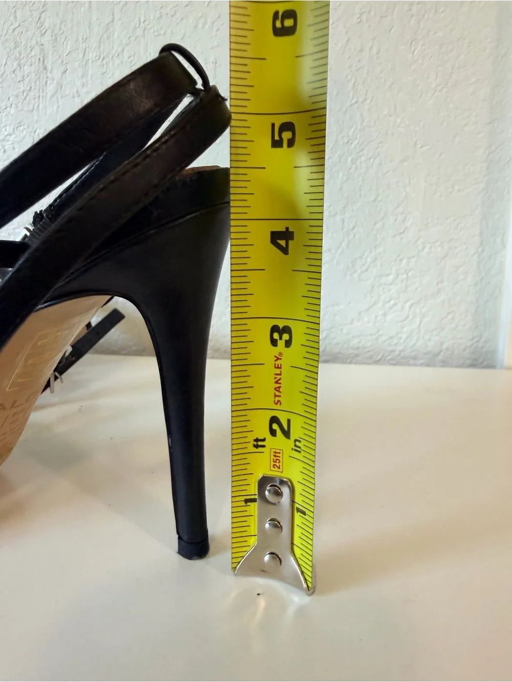 Aldo Black Studded T-Strap Pointed High Heels